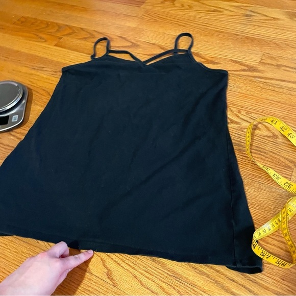 TORRID 2 Plus Size Foxy Strappy Cami Solid Black Sleeveless Cotton Tank Top 2X - Picture 11 of 15